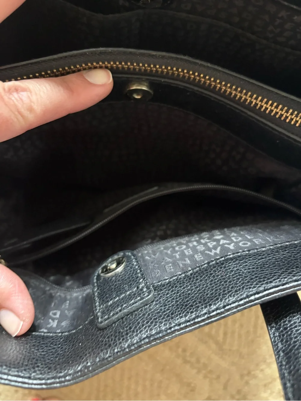 kate spade structured pebbled